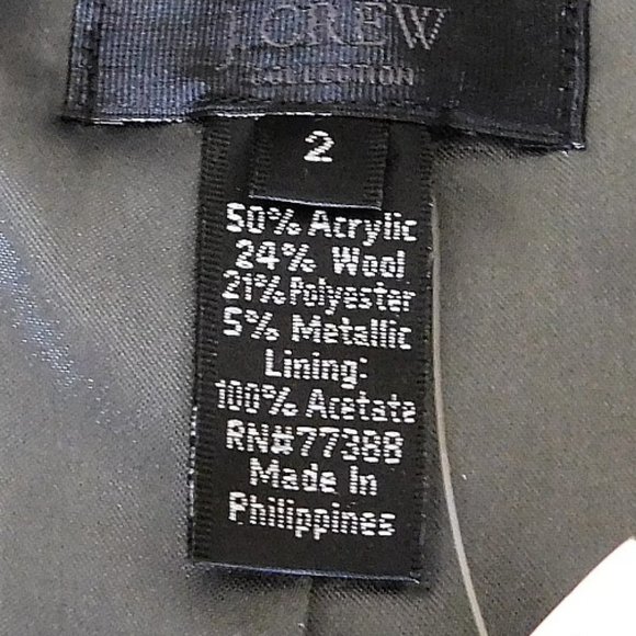 NWT J. Crew "Phoebe" Wool- Metallic Houndstooth Jacket - Picture 7 of 10